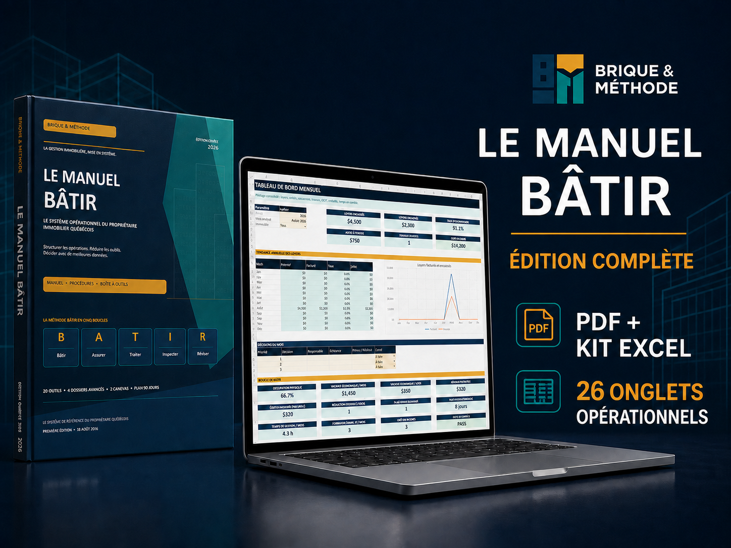Édition complète du Manuel BÂTIR avec le Kit Excel de gestion immobilière